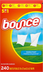 Bounce Fabric Softener Sheets, Outdoor Fresh Scent, 240 Count