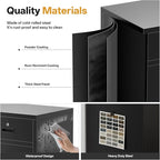 Storage Cabinet, 36 Inch Tall Metal Storage Cabinet with Doors and Shelves, Metal Cabinet with Drawers, Pantry Cabinets for Kitchen Storage, Garage Cabinet for Living, Dining Room.