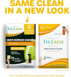 Tru Earth Multi-Surface Cleaner Eco-Strips | All Purpose Cleaner Concentrate for Multi-Use, Fresh Lemon Scent, 16 Strips