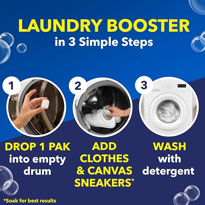 OxiClean Whitener and Stain Remover Power Paks | White Revive | 24 Count | Pack of 2