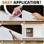 GSCIT Club White Edge Banding, 1 1/2 inch x 25ft Melamine Edge Banding with Hot Melt Adhesive Preglued Cabinet Edge Banding Flexible White Veneer Edging