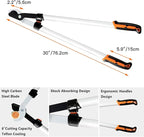 GARCARE 4 IN 1 Garden Shears Pruning Set with Bypass Pruning Shears Compound Lopper and Hedge Shears and Folding Saw with Carbon Steel Sharp Blades