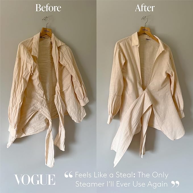 Nori Press Travel Steam Iron - Handheld Iron With Optional Steam Feature - No Ironing Board Required - Easy to Use w/ 6 Fabric Settings - Removes Wrinkles - User Manual Included -White