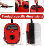 Handheld Steam Cleaner, 2500W Pressurized Steam Cleaner with 3 Brush Heads, Portable Steam Cleaner for Home, Car, Furniture, Kitchen, Bathroom and Wall, Red