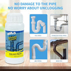 Wild Tornado Pipe Dredge,Powerful Sink Cleaner Powder Fast Foaming for Kitchen Toilet Pipeline Quick Cleaning Tool（2pcs）