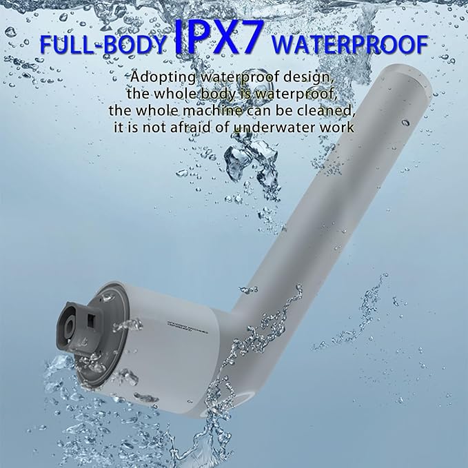 Electric Spin Scrubber,Bathroom Cleaner Brush with Full-Body IPX7 Waterproof,Shower Scrubber with Long Handle,Power Cleaning Brush with 9 Brush Heads,Cordless Scrubber for Kitchen,Tub,Tile,Galss,Floor