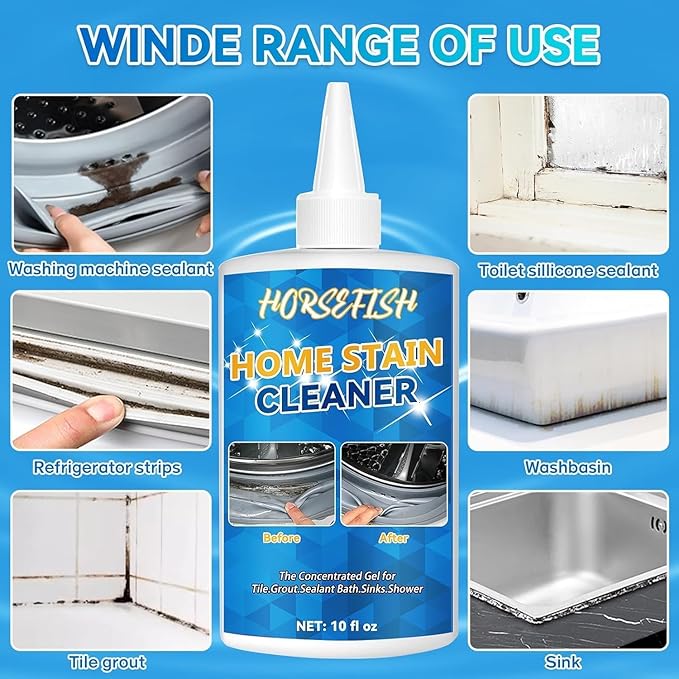 Washing Machine Cleaner, 10 Fl Oz Household Home Remover Gel for Washing Machine, Refrigerator Strips, Cleaner For Tiles Grout Sealant Bathroom Cleaning Home Kitchen Sinks Cleaning Grout Cleaner