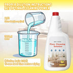 Floor Cleaning Solution Compatible with Roborock Robot Vacuum and Mop Cleaner (Qrevo/Q7/Q10/Saros 10R), Deep Clean For Multiple Hard Floor, Suitable for All Robot Vacuum With Mopping (Lemon)