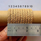 2-Pack Natural Jute Twine Rope, 6mm x 656ft Heavy Duty & Eco-Friendly - for Crafts, Gardening, Cat Scratching Post, Bundling & Hanging, 328Feet/Roll
