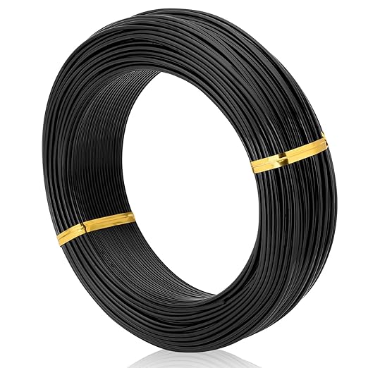Black-1.5-Anodized Aluminum Bonsai Training Wire 250g Large Roll,Many Size to Choose,KSVZS Bendable Metal Wire for Crafts,Sculpting,Armature and Daily Use,Necessities for Family