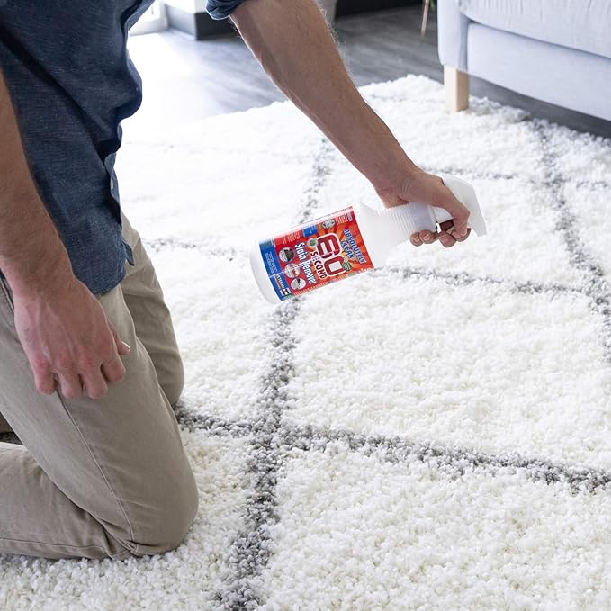 Amazing 60 Second Stain Remover - Commercial Strength - Powerful, Natural Enzymes Remove Food, Grease, Pet Stains & More - Non-Toxic/Eco Friendly - USA Made (32oz Spray Bottle - Save 25%)