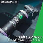 3D SiO2 Ceramic Glass Cleaner 1 Gallon – Hydrophobic Car Glass Cleaner with Rain Repellency – Optical-Grade Clarity, Streak-Free Shine & Ceramic Protection – Auto Detailing Spray – Made in USA