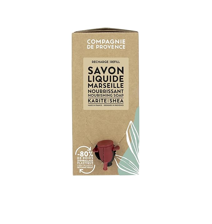 Compagnie de Provence Savon de Marseille Nourishing Liquid Soap, Karite (Shea Butter), 101.4 Fl Oz Eco Refill