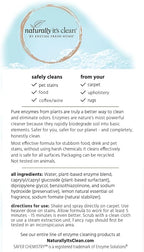 naturally it's clean Carpet Stains & Odors Cleaner; Plant Based Enzyme Safely Cleans Pet/Food Stains, Grease & Ink from Carpets, Rugs, Upholstery & Drapery, 24oz Spray Bottle x 2 Pack