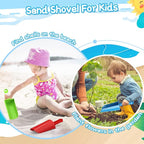 3 PCS Thick 9" Beach Shovel Spade Scoop Trowel Sand Toys for Kid Toddler Adult, Plastic Heavy Duty Garden Digging Planting Shovel Tool Kit Sandbox Toys Gift Set Party Favor
