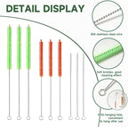 9PCS Reusable Long Colored Straw Cleaner Brush Set 12" Bendable,Capable of Cleaning Various Metal, Silicone, Plastic, Bamboo,Glass Straws Tubes Diameters Ranging from 4-16mm