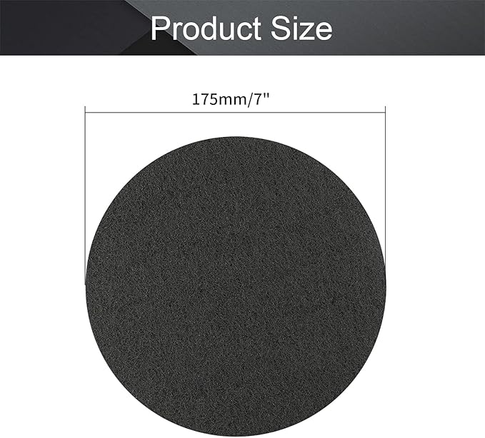 Utoolmart 7 Inch Scrubber Scouring Pads 1000 Grits Drill Scuffing Disc Hoop and Loop Surface Conditioning Disc Gray 2Pcs
