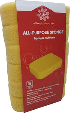 All Purpose Sponge, Heavy Duty, Ultra Performance, Extra Large 7.5” x 5.5” x 1.875” (6 Pack)