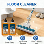 2PCS 5 In 1 Floor Cleaner, 2026 New 5 In 1 Fragrance Cleaning Care Solution, For Hardwood Floors, Natural Shine For Mopping Home, Kitchen And Bathroom(Sponge*1+Cloth*1)