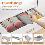 Lifewit Underwear Drawer Organizer for Closet 12 Pack, 3 Sizes Dresser Organizer Dividers, Deep Fabric Foldable Drawer Storage Organizer Bins for Clothes, Sock, Bra, Lingerie, Undies