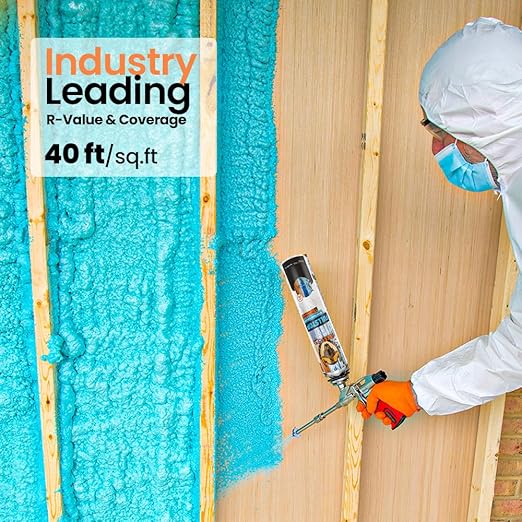 BEEST FullStop Spray Foam Insulation for Wall & Attic (40 Board ft/sq.ft) Perfect Heat & Acoustic Proofing for Reduced Energy Bills - One Component Polyurethane Foam Insulation Can - 2 Pack (26.8 oz)
