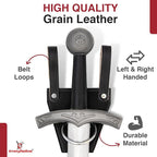 Armory Replicas - Ring Leather Universal O-Ring Medieval Style Axe Holder Belt Frog - Hand Crafted Genuine Leather Costume Weapon Holster Holder