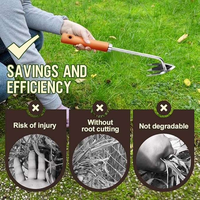 Weed Puller Tool，2026 New Weeding Artifact Uprooting Weeding Tool Weed Remover Tool Manganese Steel Weed Pulling Tool Manual Weeders Tool for Garden (B-2PCS)