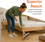 Superio Kitchen and Home Horsehair Broom With Wood Handle, Fine Premium Bristles - Heavy Duty Household Broom Easy Swiping Dust And Wisp Floors And Corners , 12" sweeping head