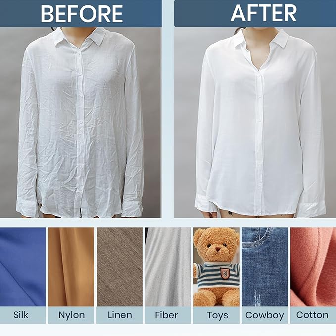 Steamer for Clothes, Kolohoso 1500W Fast Heat Up Handheld Garment Steamer, Portable Travel Clothing Fabric Steamer with Upgraded Nozzle and 260ml Water Tank (Grey)