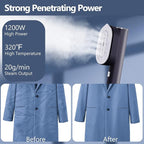 Portable Steamer For Clothes Travel Mini Steamer and Iron Fast 10s Heat-Up, Horizontal and Vertical 1200W Effortless Wrinkle Removal, Garment Steamer and Iron for Travel Office Home(110-120V)