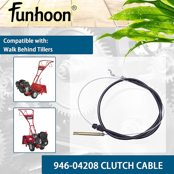 Lawn Mower Clutch Cable 946-04208 for Troy-Bilt Bronco Super Bronco Pro-Line MTD RotoTillers Tillers Replaces 746-04208 Drive Clutch Cable 1918745 GW-1918745