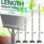 Garden Cleaning Shovel, 76" Adjustable Floor Scraper Long Handle Heavy Duty Tool, Multifunctional Flat Shovel Gardening Tools for Digging, Weeding,Scraping, Ice Remove...