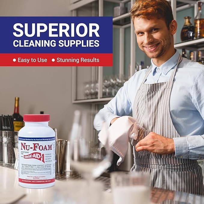 Nu-Foam Glass Washing Powder (50 Packets)