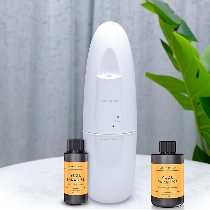 Scent Better Yuzu Paradise Aroma Essential Oil Blend: Aromatherapy Blend of Yuzu, Citrus, and Bamboo for Ultrasonic Diffusers & Nebulizers (3.3 Fl Oz, 100 mL)