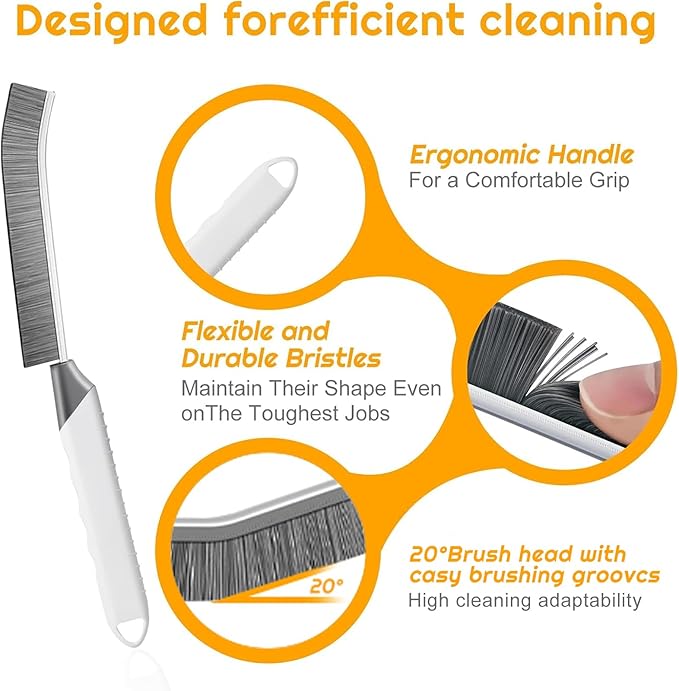 Cleaning Brush Grout Scrub Brush,Home Kitchen Bathroom Window Gap Cleaning Tools,4 pcs Hard Bristle Scrubbing Brush,Kitchen Bathroom Tile Toilet Home Essentials Cleaner Household Use