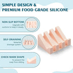 Self Draining Soap Dish Holder,Silicone Soap Dish,for Bathroom,Kitchen, Sponges，Can Extend Soap Life，Keep Soap Bars Dry and Easy Cleaning (Pink,2-Pack)