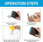 Wall Spackle & Drywall Repair Patch Kit with Mending Agent Putty, Repair Paste Plaster, Scraper & Sanding Sponge for Wall Crack/Nail Hole