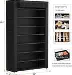 OYREL Tall Shoe Rack Dustproof Cabinet Large Capacity 8 Tier Shoe Organizer,32-40 Pairs of Shoes