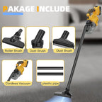 Cordless Vacuum for DE-Walt 20V Battery, 5-in-1 Handheld Electric Vacuum Cleaner with 500W Powerful Motor, 46 CFM Portable Hand Vacuum with HEPA Filter for Car, Carpets, Furniture (No Battery)