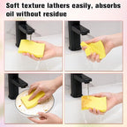LemonRoad 48 Pcs Kitchen Scrubs Sponges Compressed Cellulose Wash Dishes Sponges for Kitchen Bathroom Cleaning Non-Scratch Natural Colorful Sponge for Washing Dishes Sink Cars Cut-Outs DIY
