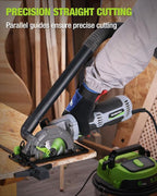 WORKPRO 5.8Amp 3500RPM Circular Saw with Parallel Guide, Maximum Cutting Depth 1-11/16?(90°),1-1/8?(45°), Compact Circular Saw with Three 4-1/2" Blades for Wood, PVC, Tile, Cement Block