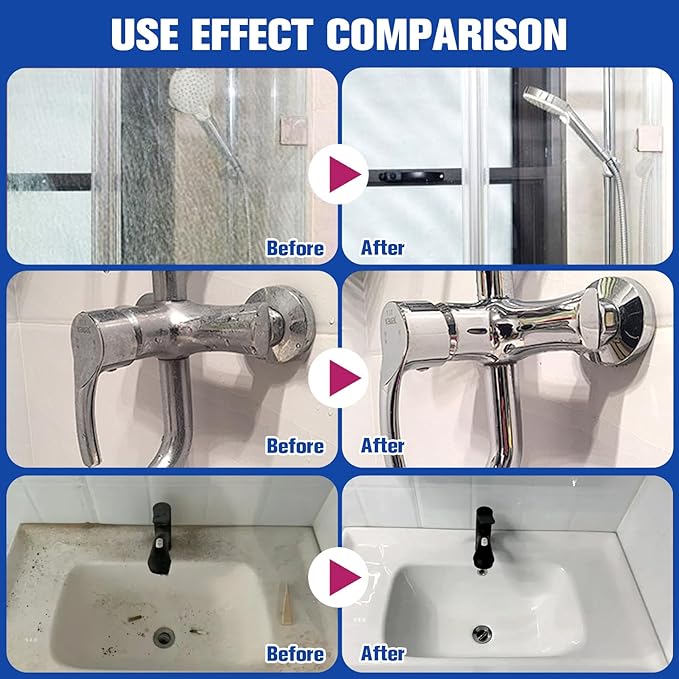 Bathroom Descaler Spray, 2 PCS Stubborn Stains Cleaner, Bathroom Foam Cleaner Spray, Bubble Cleaner Foam Spray, All Purpose Rinse Cleaning