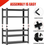 OLLRRACT Storage Shelving Rack - 5 Shelf Heavy Duty Garage Storage Shelf, Metal Shelving Organizer for Garage, Home, and Utility Rooms, Maximize Space with Easy Organization16 D x36 W x78 H