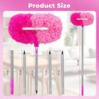 Ceiling Fan Cleaner Duster with 60 inch Extension Pole, Dusters for Cleaning High Ceiling Fan Blades, Dusters Kit with Storage Bag, Cleaning Tools for Families