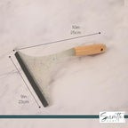 Household Squeegee with Wood or Bamboo Handle, Streak-Free Surface Cleaner, Water Removal Tool (Bamboo Handle)