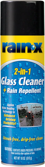 Rain-X 5080233 2-In-1 Glass Cleaner Plus Rain Repellent, 18 Ounce , BLUE