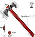 NEDFOSS Thor 16" Throwing Axe 2 Pack, Professional Throwing Axes and Tomahawks. Perfect for Axe Throwing Game for Backyard, Recreation, Competition, Gifts for Men Women（2pcs）