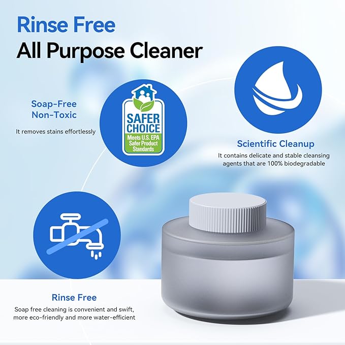 Electric Spin Scrubber 2 in 1 Scrubber Brush & Cleaning Spray with No-Rinse Formula Cleaner IPX7 Full Body Waterproof Bathroom Cleaning Brush With 6 Brush Heads for Kitchen,Bathroom, Grill，Tile