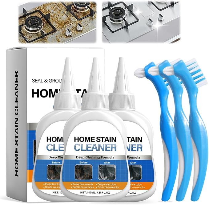 Home Stain Cleaner Gel, 2025 New Dirt Stains Remover, Multi-functional Bathroom Cleaner for Tile Gaps, Cleaning Gel suitable for Kitchen Surfaces, Portable Deodorizing Cleaner (3)