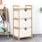 Yosoo 3 Tier Laundry Hamper Organizer with Towel Cabinet Handles, Large Capacity Box Shelf, Compact Design for Bathroom Bedroom Living Room, Ideal Storage Organizer (White)